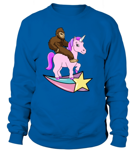 Bigfoot Riding A Unicorn Sweatshirt Unisex