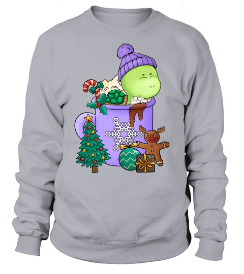 Christmas Hot Drinks Cute Turtle Sweatshirt Unisex