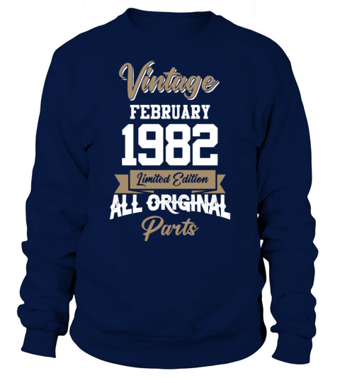 February 1982 Vintage Birthday Present Sweatshirt Unisex