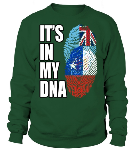Fijian And Chilean Mix Heritage DNA Flag Sweatshirt Unisex