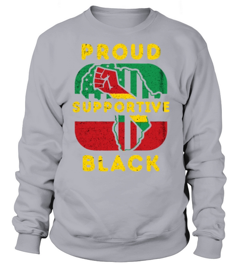 proud supportive black dad Sweatshirt Unisex