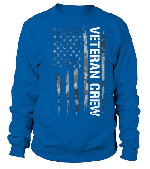 Veteran Crew - American Flag Sweatshirt Unisex