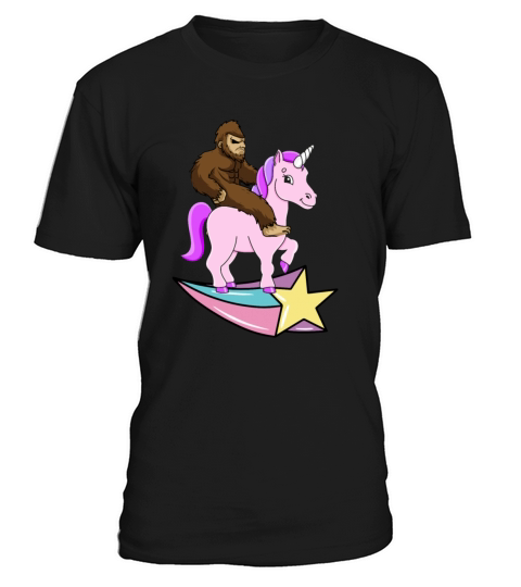Bigfoot Riding A Unicorn T-Shirt Unisex