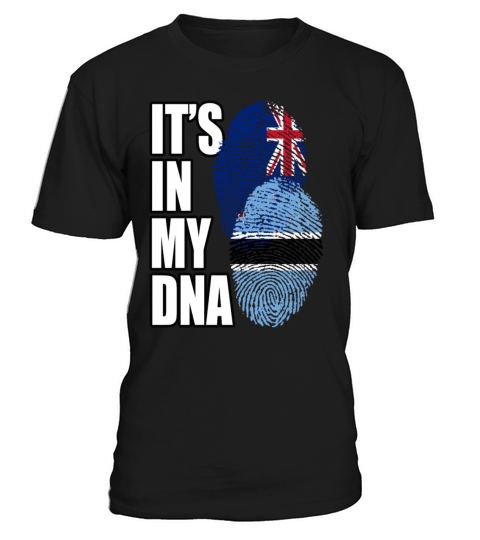 Botswana And New Zealand Mix Heritage DNA Flag T-Shirt Unisex