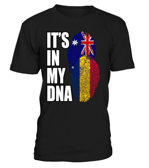 Chadian And Australian Mix Heritage DNA Flag T-Shirt Unisex