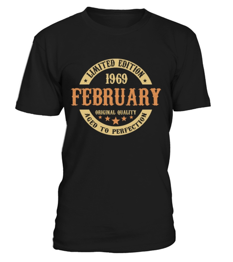 February 1969 Vintage Birthday Present T-Shirt Unisex
