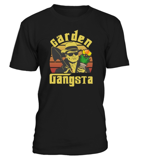 Garden Gangsta Funny Gardening Pun Vintage Gardene T-Shirt Unisex