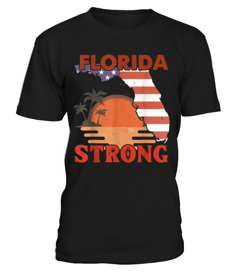 Retro Vintage Florida Strong Support Men Women T-Shirt Unisex