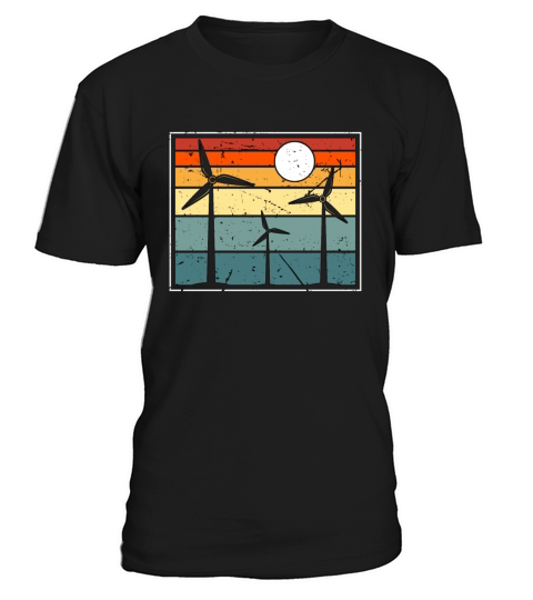 Wind Turbine Tech Windmill Retro Renewable Energy T-Shirt Unisex