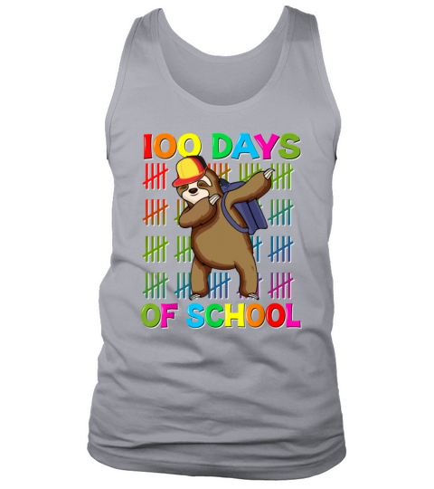 100th Day Of School Sloth Dabbing Sloth Lover Kids Tank Top Unisex