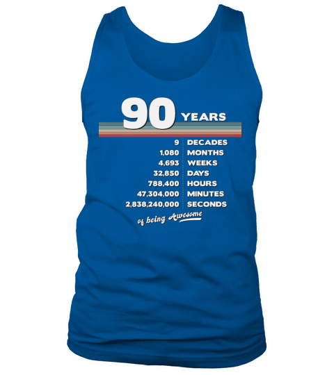 90th Birthday Vintage 90 Years Old Retro 1080 Tank Top Unisex