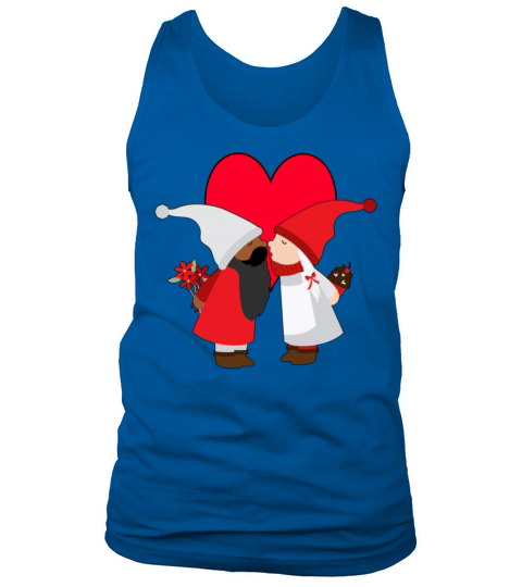 Biracial Couples Gift Valentines Day Gnome Mixed Tank Top Unisex