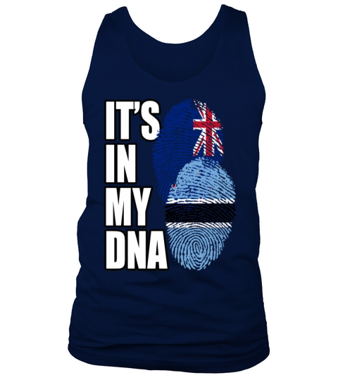 Botswana And New Zealand Mix Heritage DNA Flag Tank Top Unisex