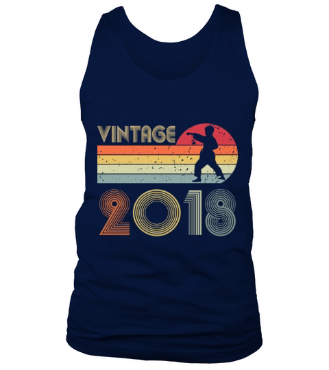 Boy 4th Birthday Karate Taekwondo Vintage 2018 Tank Top Unisex