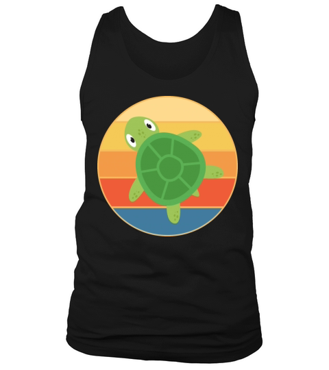 Cute Turtle Vintage Retro Sunset Marine Animal Tank Top Unisex