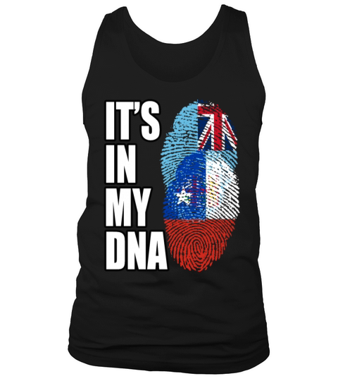 Fijian And Chilean Mix Heritage DNA Flag Tank Top Unisex