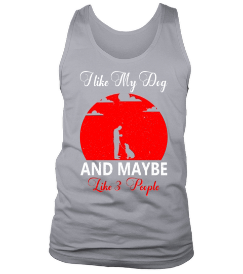 I Like My Dog And Maybe Like 3 People Retro Tank Top Unisex