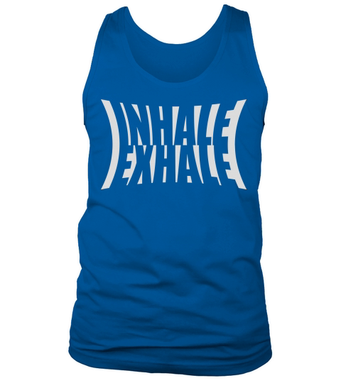 inhale exhale yoga quote Tank Top Unisex