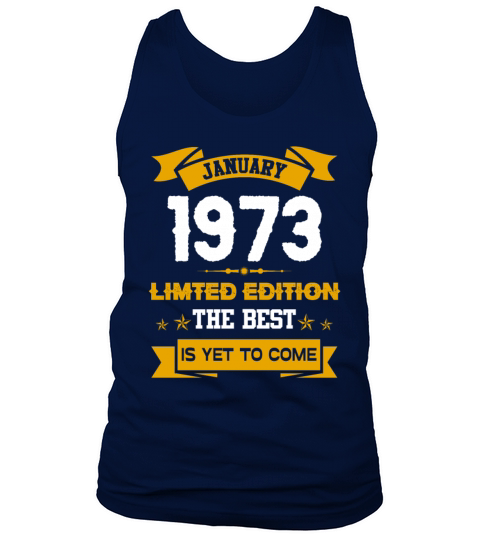 January 1973 Birthday Surprise Tank Top Unisex