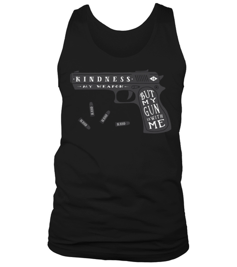 Kindness is my weapon retro illustration Tank Top Unisex
