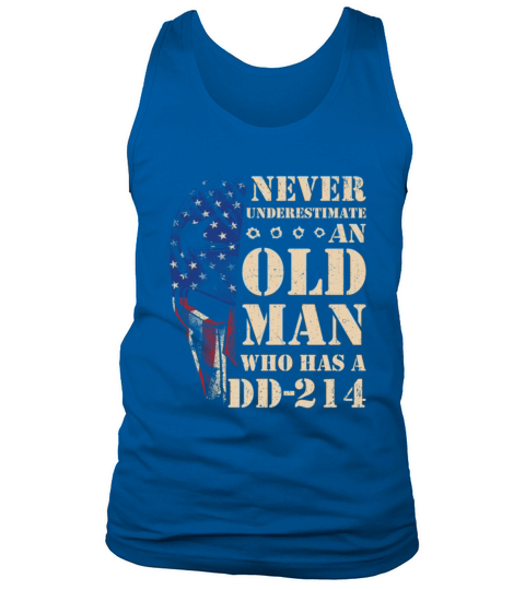 Mens Vintage DD 214 US Alumni USA American Flag Tank Top Unisex