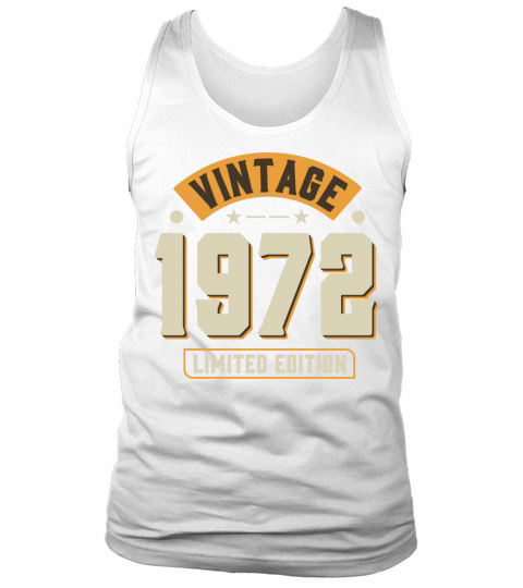 Vintage 1972 50th Birthday Fiftieth Gift Tank Top Unisex