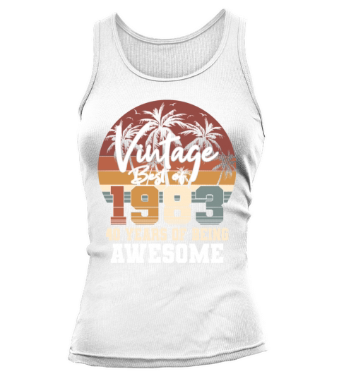 40th birthday vintage 1983 best of 1983 Tank top Woman