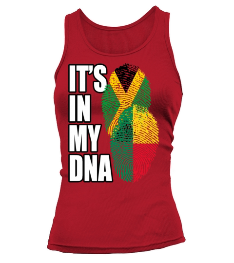 Beninese And Jamaican Mix Heritage DNA Flag Tank top Woman