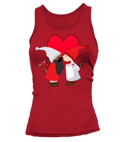 Biracial Couples Gift Valentines Day Gnome Mixed Tank top Woman
