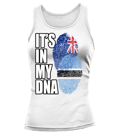 Botswana And New Zealand Mix Heritage DNA Flag Tank top Woman