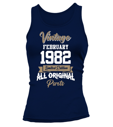 February 1982 Vintage Birthday Present Tank top Woman