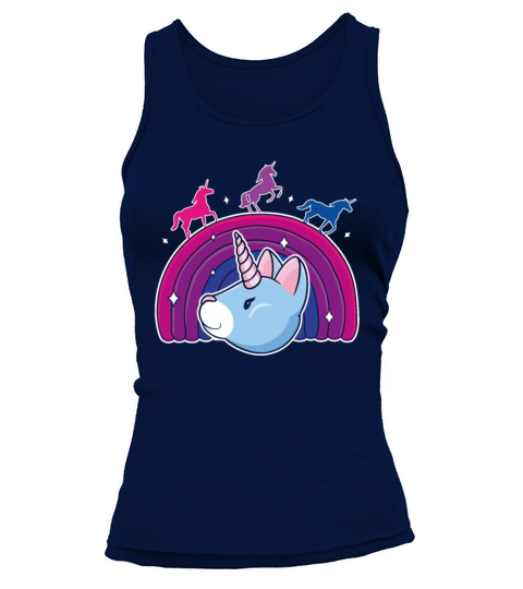 Kawaii Bisexual Pride Unicorn Bi Rainbow Tank top Woman
