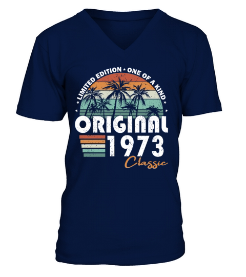 50th birthday vintage 1973 original 1973 V-Neck T-shirt