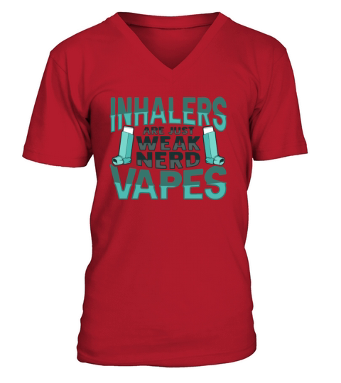 Albuterol Asthma Inhaler Design for an Asthmatic V-Neck T-shirt