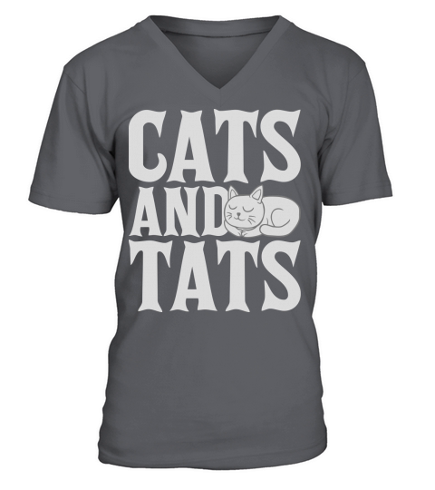 cats and tats quote V-Neck T-shirt