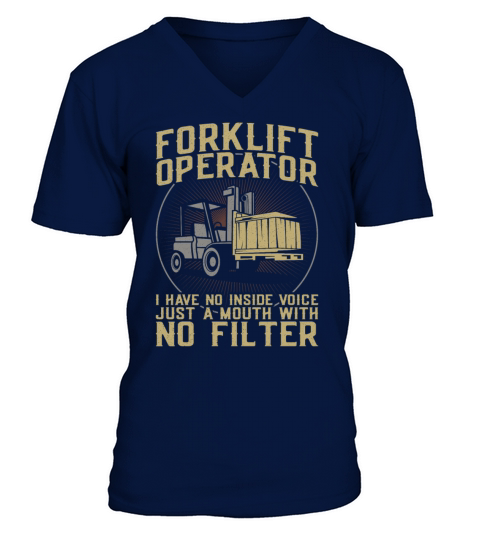 Certified Forklift Truck Operator V-Neck T-shirt