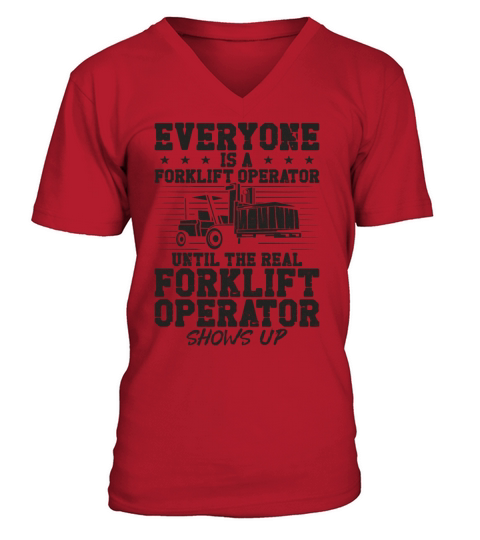 Certified Forklift Truck Operator V-Neck T-shirt