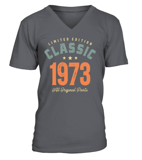 Classic 1973 - 49th Birthday Vintage V-Neck T-shirt