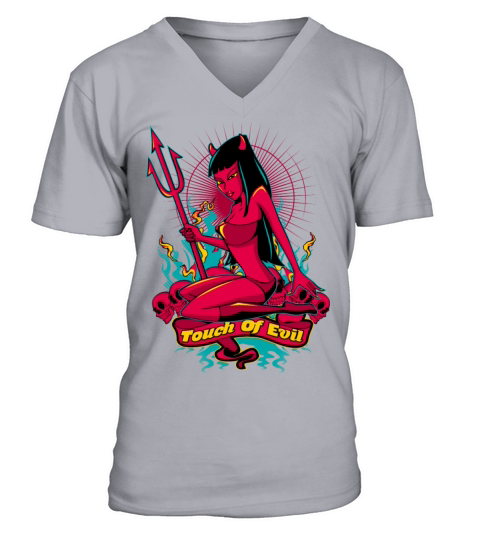 Devil Pin-Up Girl - Touch of evil V-Neck T-shirt