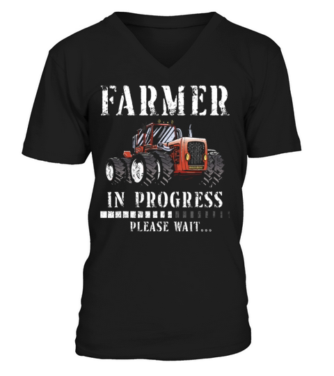 Farming Farmer Vintage Tractor V-Neck T-shirt