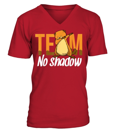 Funny Groundhog Day Team No Shadow Dabbing Kids V-Neck T-shirt