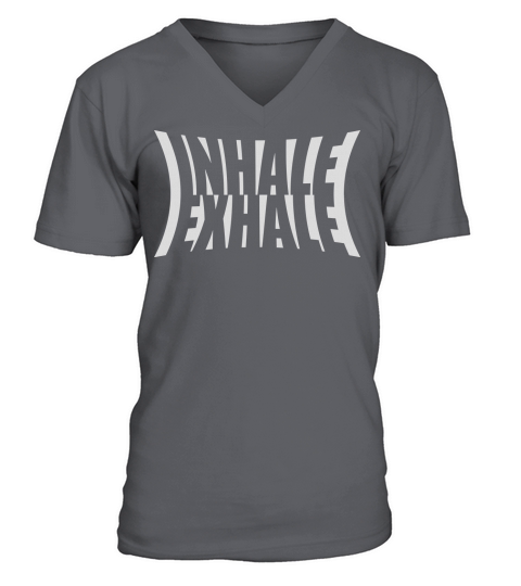 inhale exhale yoga quote V-Neck T-shirt