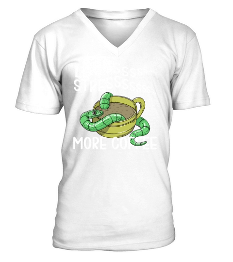 Less Stress More Coffee V-Neck T-shirt