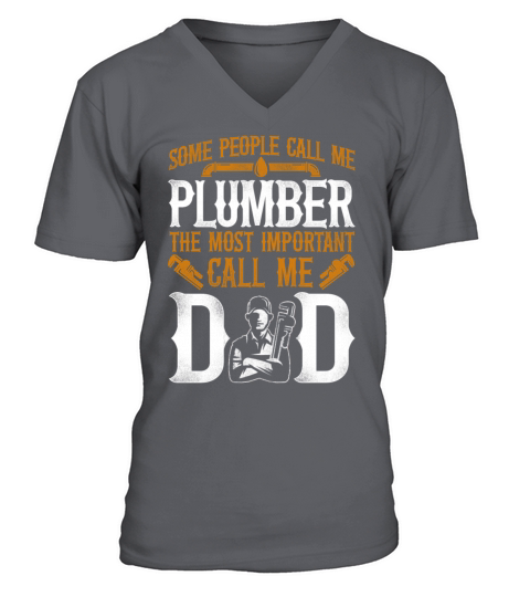 Plumbing Plumber Dad Vintage Some V-Neck T-shirt