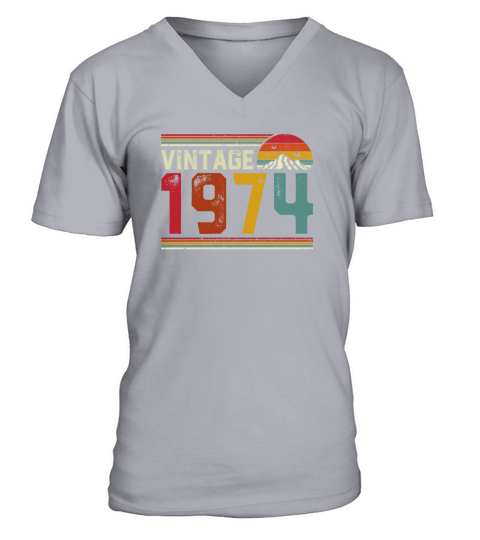 Vintage 1974 Limited Edition 47th Birthday Gift V-Neck T-shirt