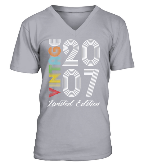 Vintage 2007 Vintage Birthday Retro Vintage V-Neck T-shirt