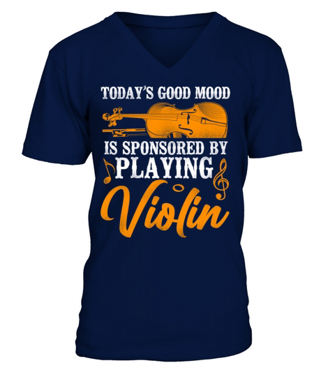 Violin Violinist Vintage Todays V-Neck T-shirt