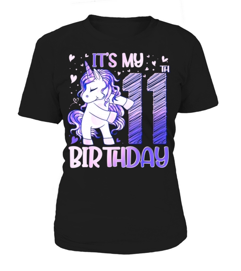 11 Years Old Unicorn Flossing 11th Birthday Women's T-Shirt