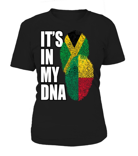 Beninese And Jamaican Mix Heritage DNA Flag Women's T-Shirt