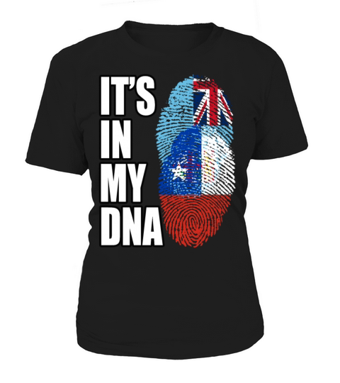Fijian And Chilean Mix Heritage DNA Flag Women's T-Shirt